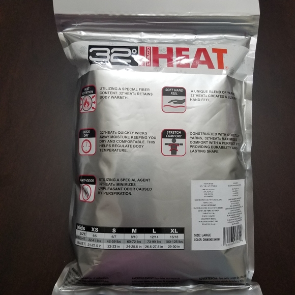 32° Degrees Heat Kids Base Layer Set Size Large - Picture 2 of 3